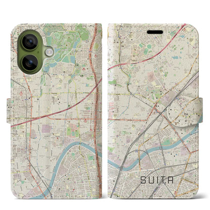 【吹田（大阪府）】地図柄iPhoneケース（手帳タイプ）