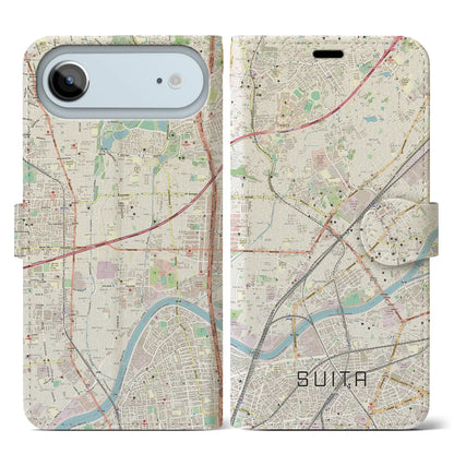 【吹田（大阪府）】地図柄iPhoneケース（手帳タイプ）