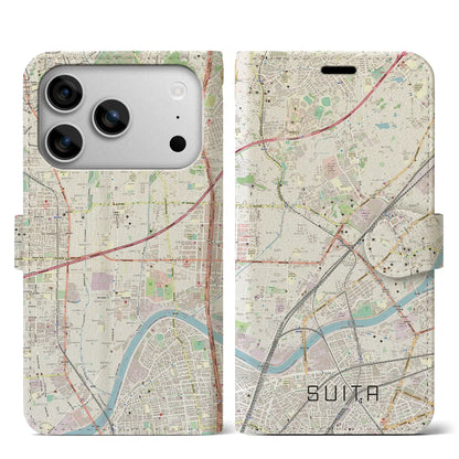 【吹田（大阪府）】地図柄iPhoneケース（手帳タイプ）