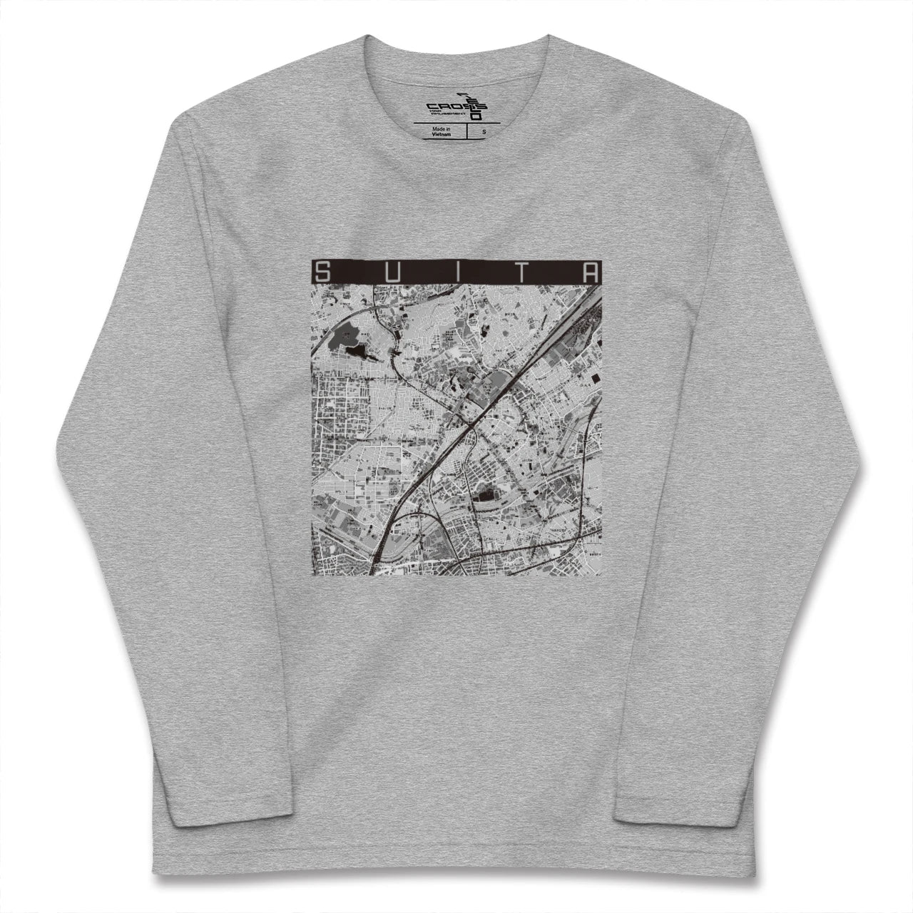 【吹田（大阪府）】地図柄ロングスリーブTシャツ