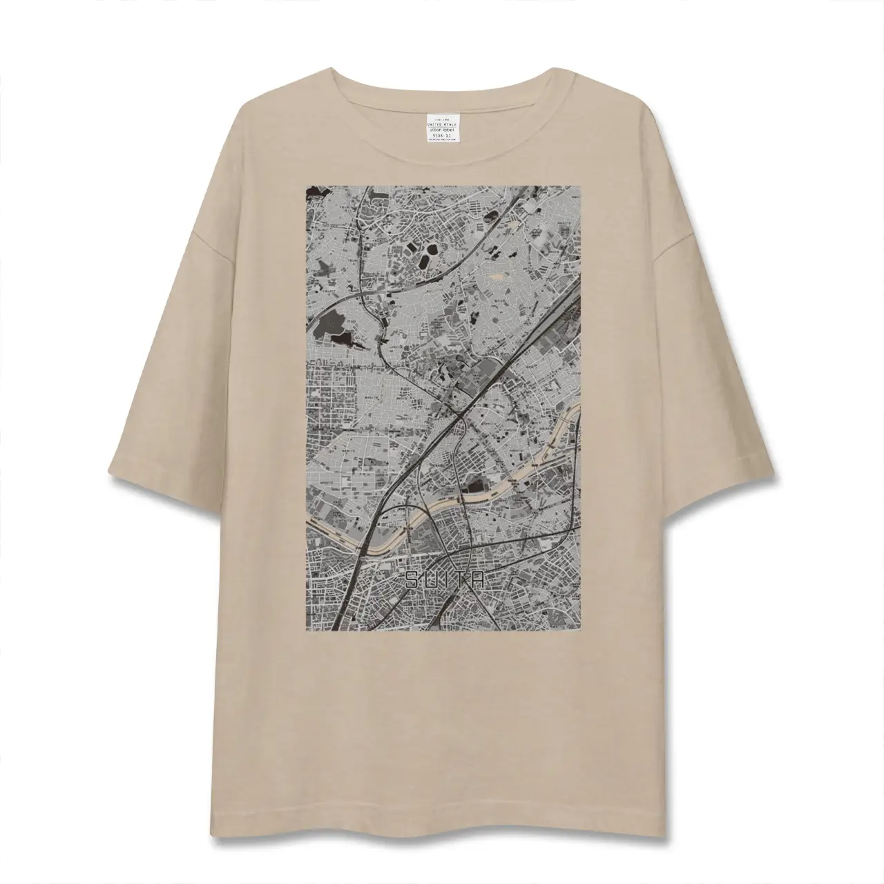 【吹田（大阪府）】地図柄ビッグシルエットTシャツ