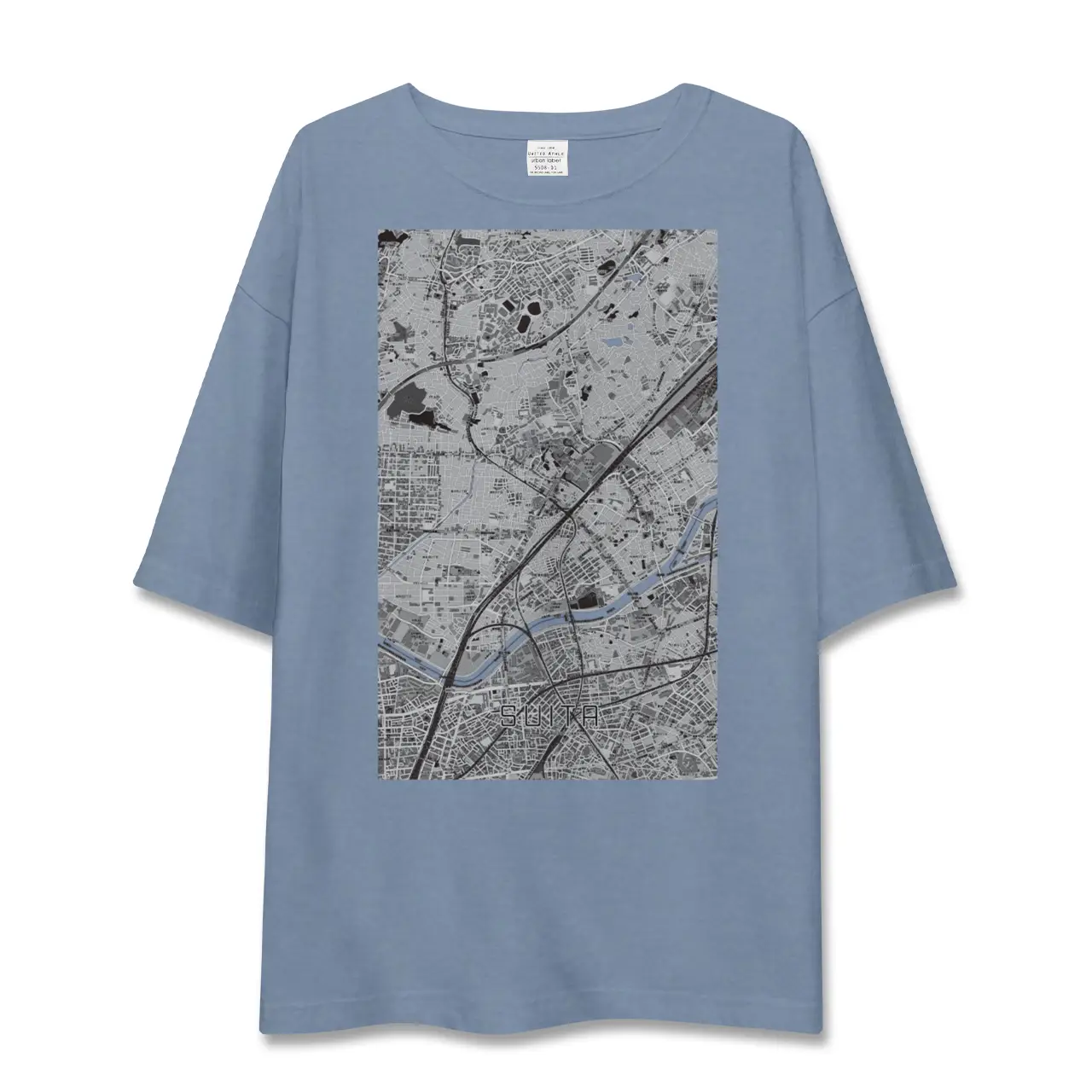 【吹田（大阪府）】地図柄ビッグシルエットTシャツ