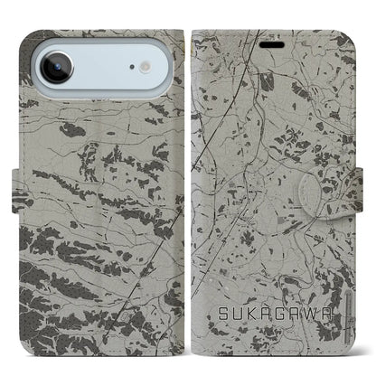 【須賀川（福島県）】地図柄iPhoneケース（手帳タイプ）