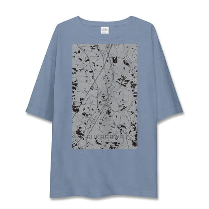 【須賀川（福島県）】地図柄ビッグシルエットTシャツ