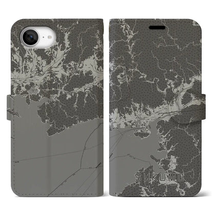 【宿毛（高知県）】地図柄iPhoneケース（手帳タイプ）