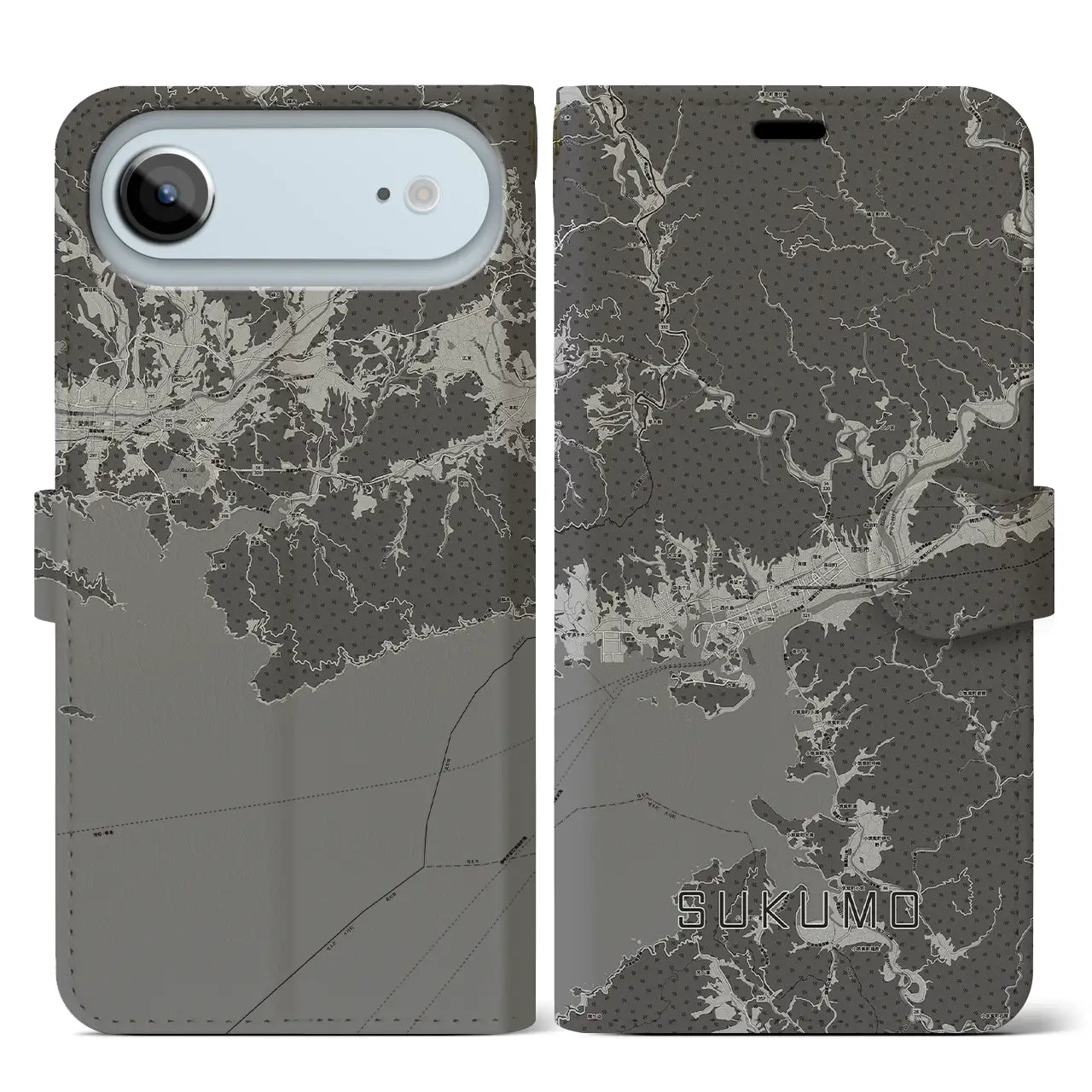 【宿毛（高知県）】地図柄iPhoneケース（手帳タイプ）