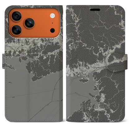 【宿毛（高知県）】地図柄iPhoneケース（手帳タイプ）