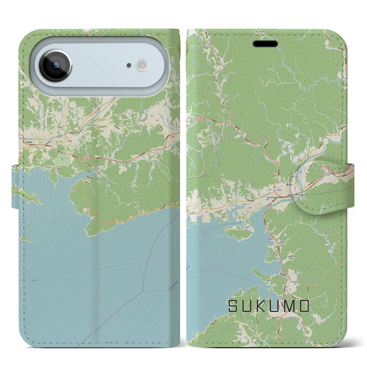 【宿毛（高知県）】地図柄iPhoneケース（手帳タイプ）