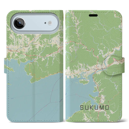 【宿毛（高知県）】地図柄iPhoneケース（手帳タイプ）