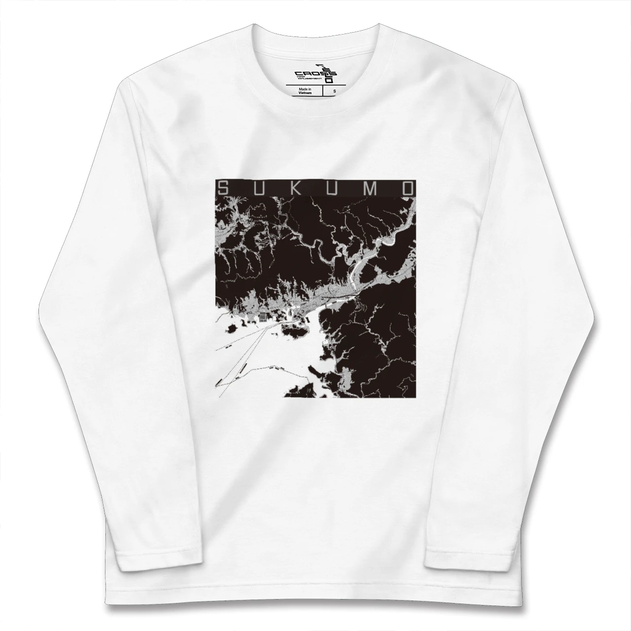 【宿毛（高知県）】地図柄ロングスリーブTシャツ