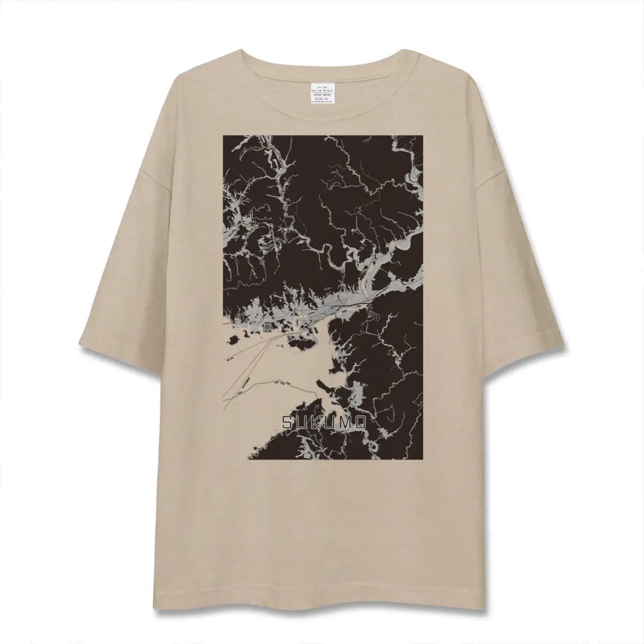 【宿毛（高知県）】地図柄ビッグシルエットTシャツ