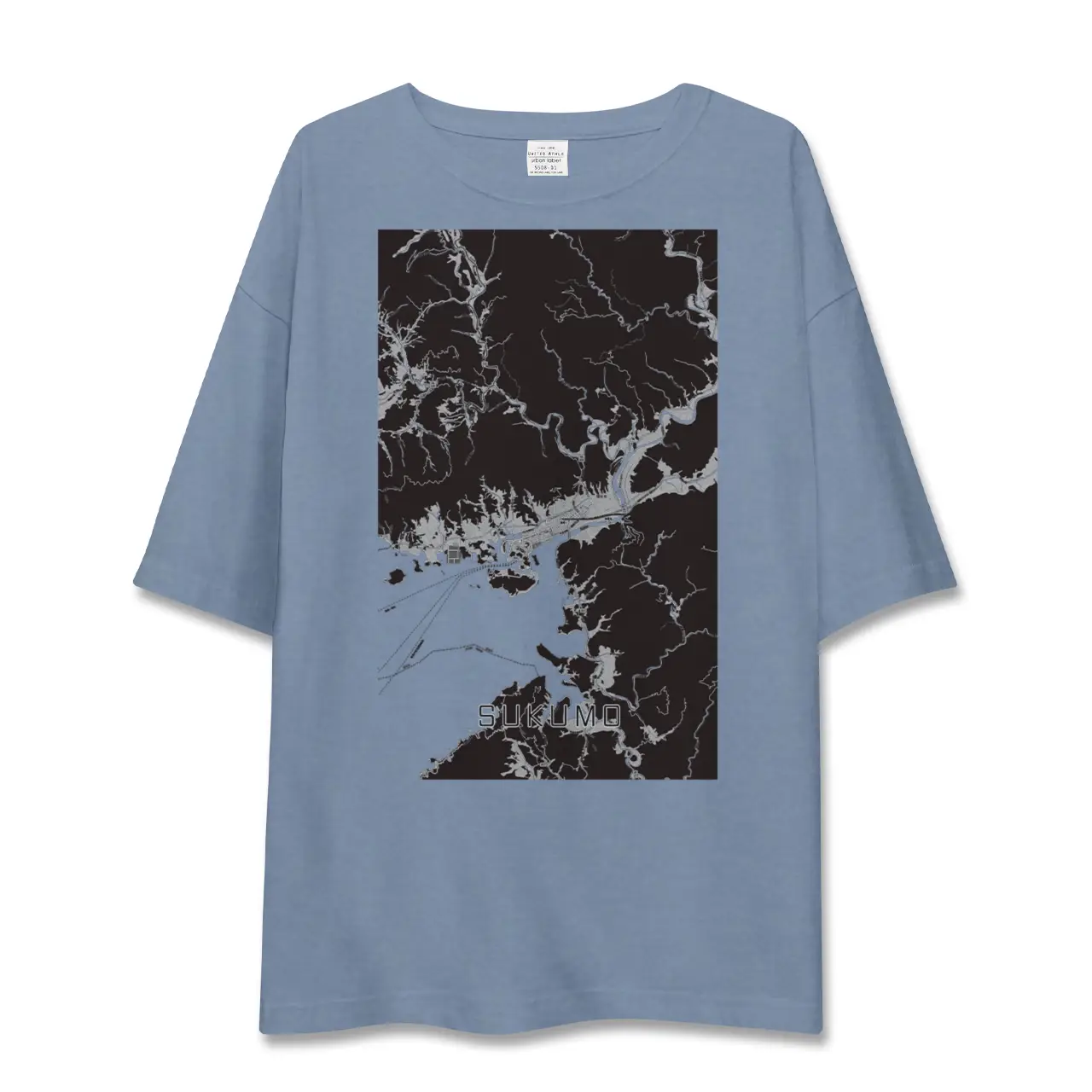 【宿毛（高知県）】地図柄ビッグシルエットTシャツ