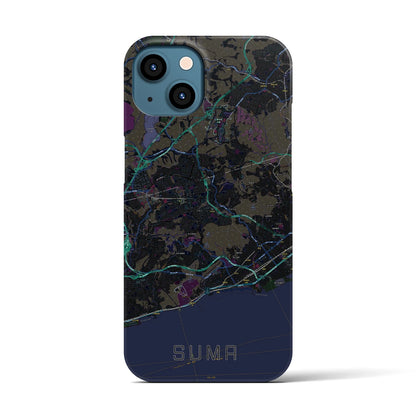 【須磨（兵庫県）】地図柄iPhoneケース（バックカバータイプ）