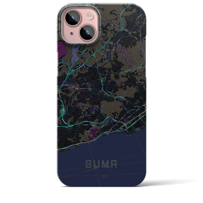 【須磨（兵庫県）】地図柄iPhoneケース（バックカバータイプ）