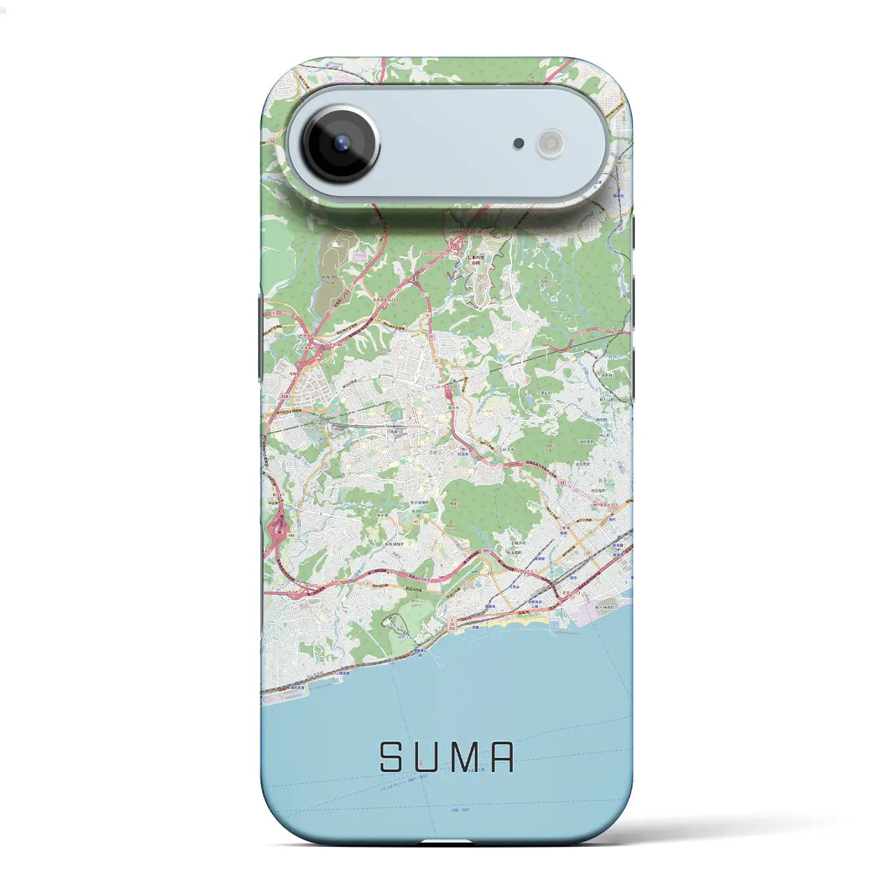 【須磨（兵庫県）】地図柄iPhoneケース（バックカバータイプ）