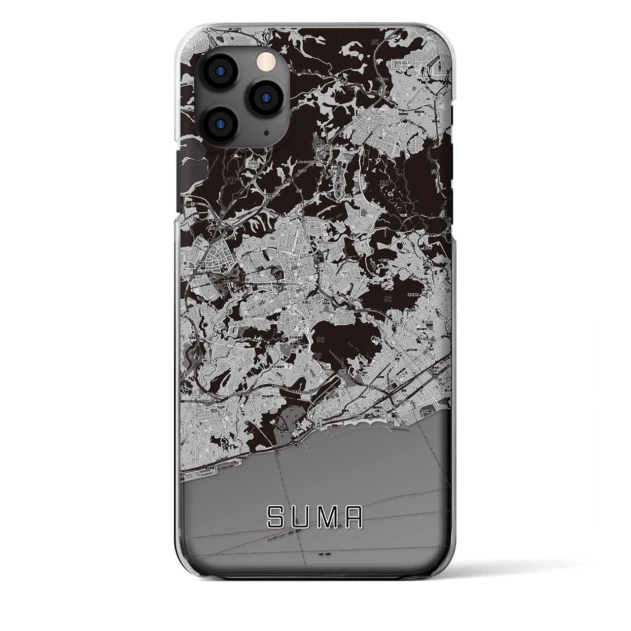 【須磨（兵庫県）】地図柄iPhoneケース（クリアタイプ）