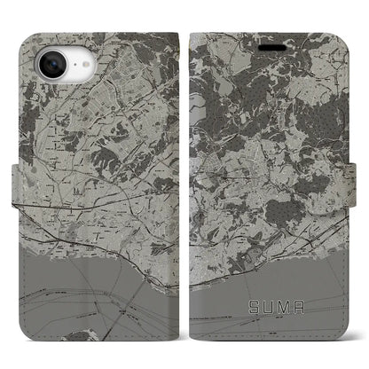 【須磨（兵庫県）】地図柄iPhoneケース（手帳タイプ）