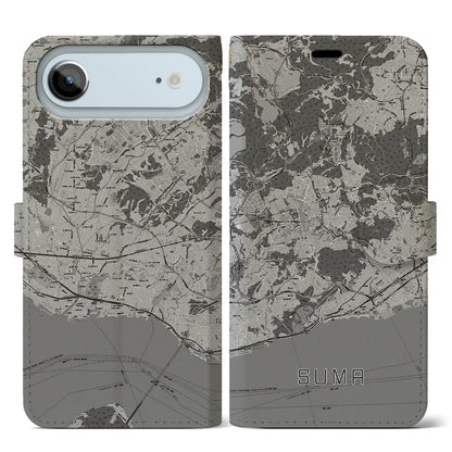 【須磨（兵庫県）】地図柄iPhoneケース（手帳タイプ）