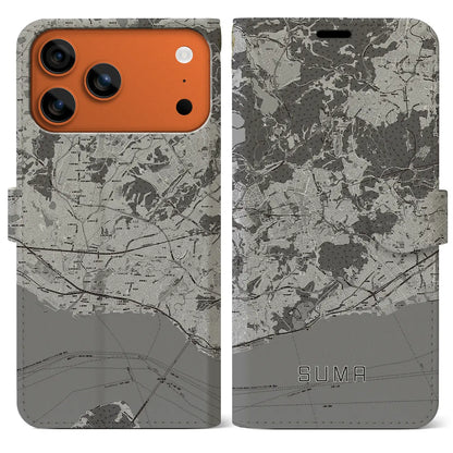 【須磨（兵庫県）】地図柄iPhoneケース（手帳タイプ）