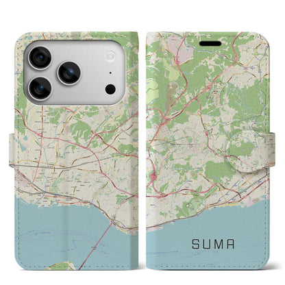 【須磨（兵庫県）】地図柄iPhoneケース（手帳タイプ）