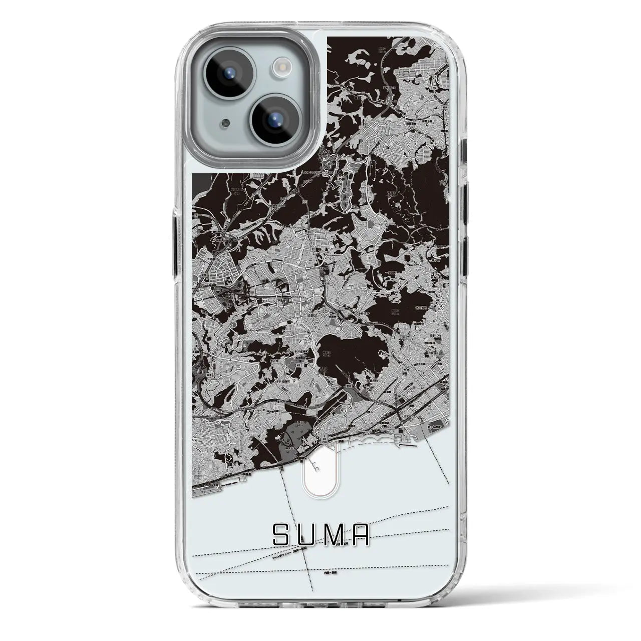 【須磨（兵庫県）】地図柄iPhoneケース（MagSafeタイプ）