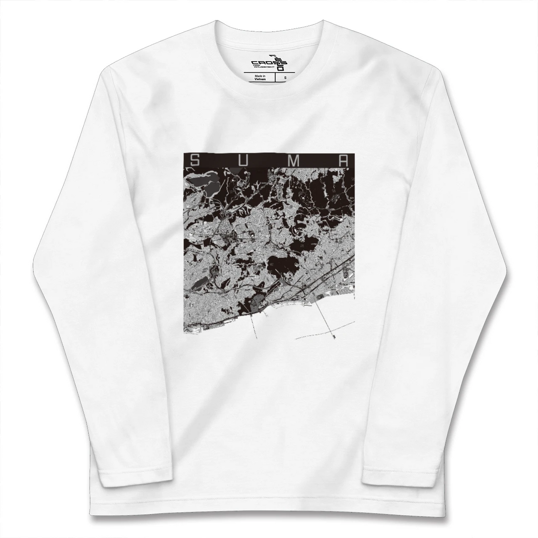 【須磨(兵庫県)】地図柄ロングスリーブTシャツ