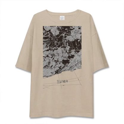 【須磨（兵庫県）】地図柄ビッグシルエットTシャツ