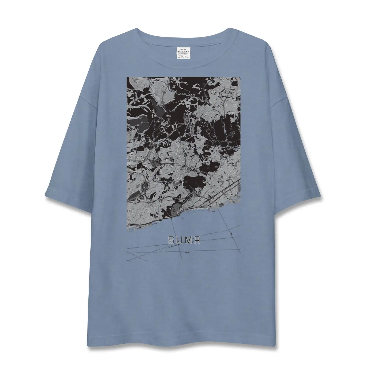 【須磨（兵庫県）】地図柄ビッグシルエットTシャツ