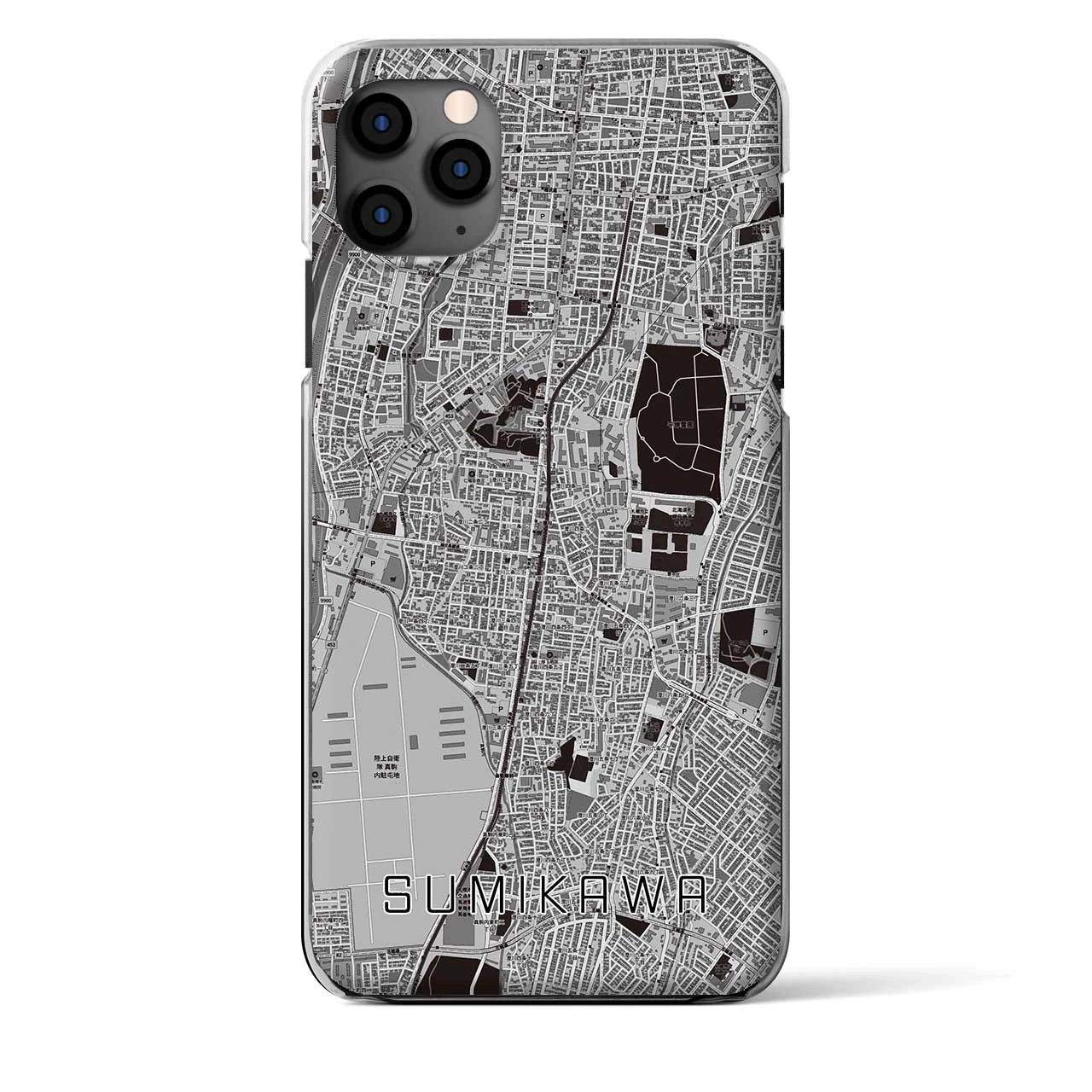 【澄川（北海道）】地図柄iPhoneケース（クリアタイプ）