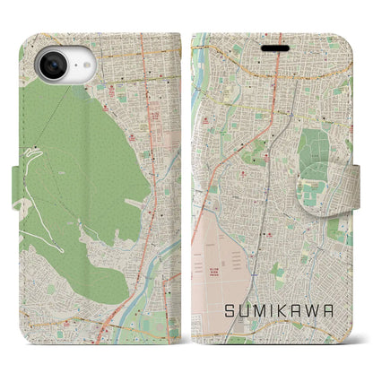 【澄川（北海道）】地図柄iPhoneケース（手帳タイプ）