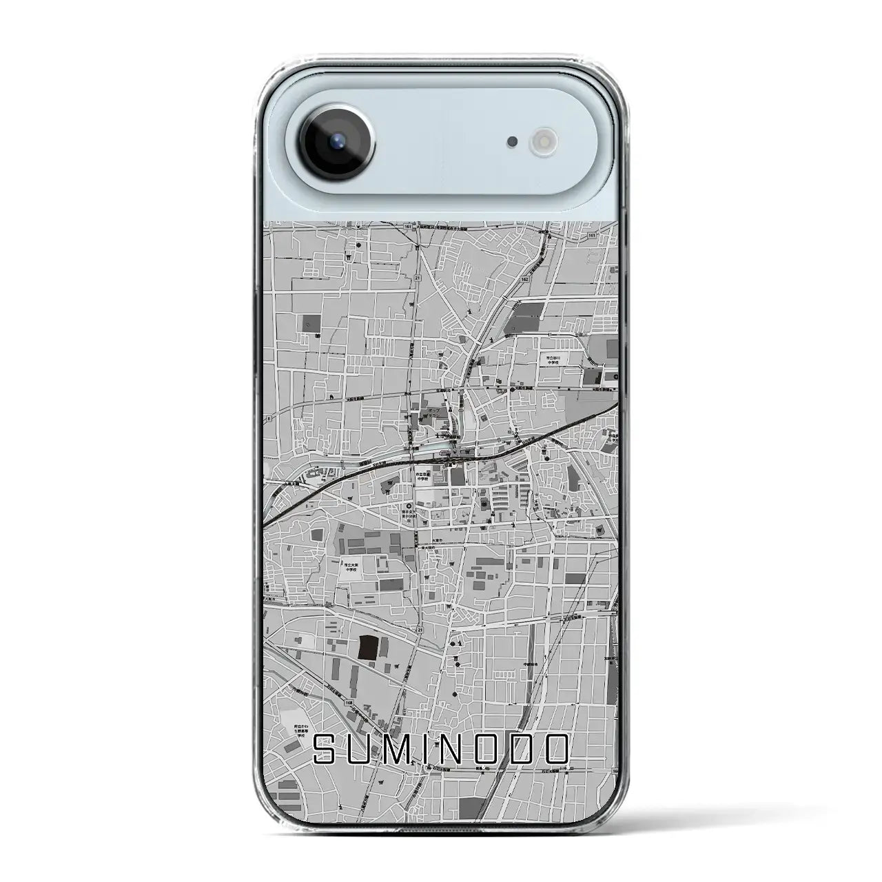 【住道（大阪府）】地図柄iPhoneケース（クリアタイプ）