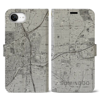 【住道（大阪府）】地図柄iPhoneケース（手帳タイプ）