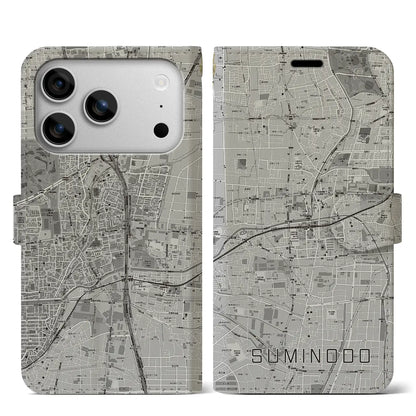 【住道（大阪府）】地図柄iPhoneケース（手帳タイプ）