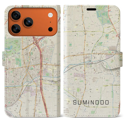 【住道（大阪府）】地図柄iPhoneケース（手帳タイプ）