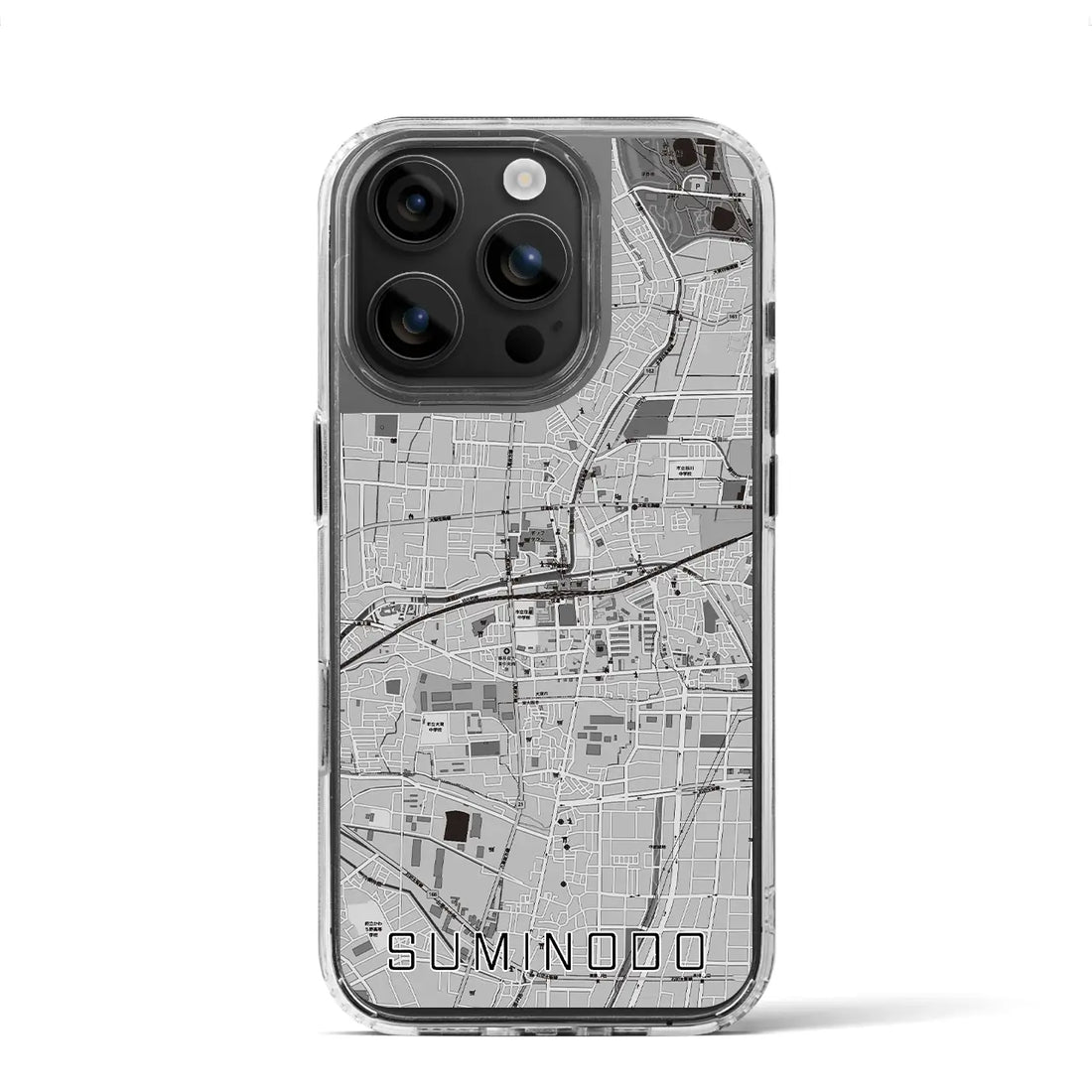 【住道（大阪府）】地図柄iPhoneケース（MagSafeタイプ）