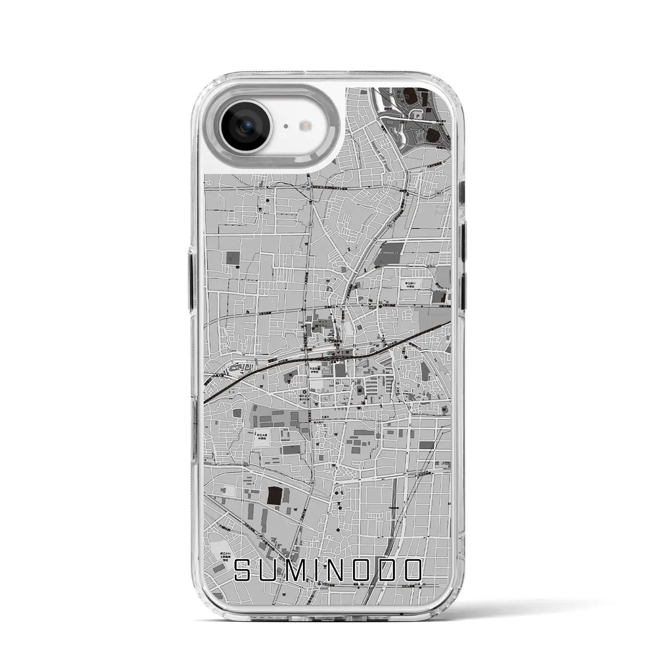 【住道（大阪府）】地図柄iPhoneケース（MagSafeタイプ）