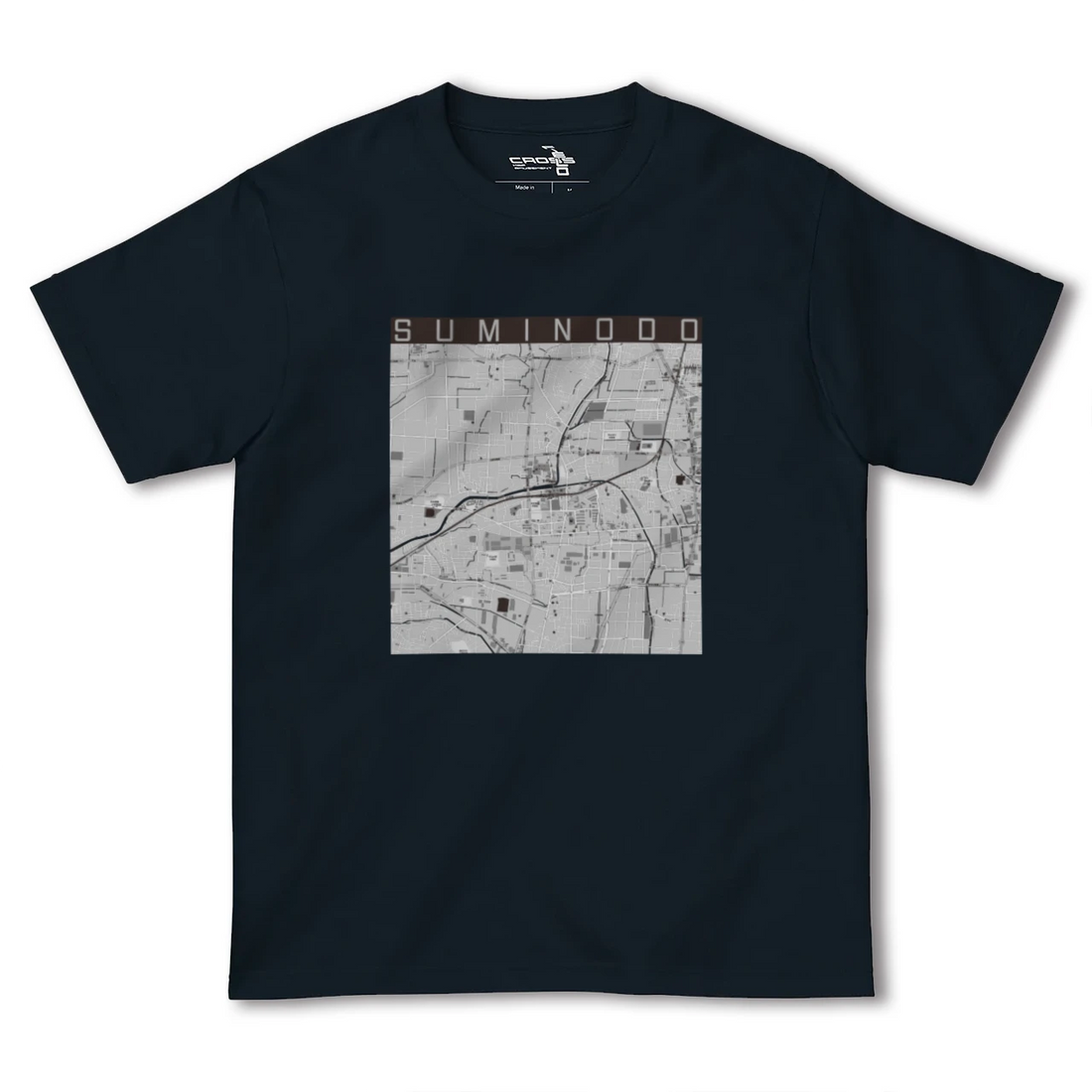 【住道(大阪府)】地図柄ヘビーウェイトTシャツ