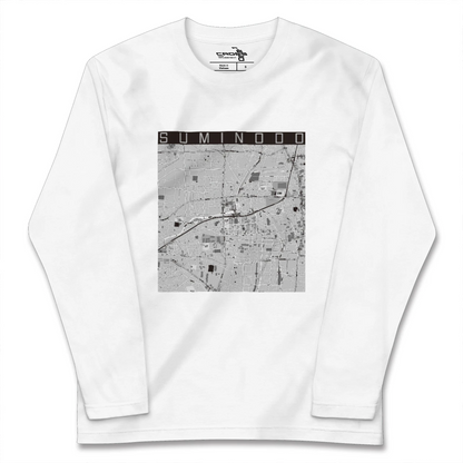 【住道（大阪府）】地図柄ロングスリーブTシャツ