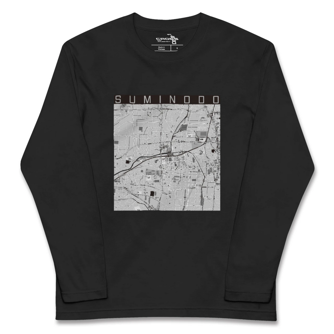 【住道(大阪府)】地図柄ロングスリーブTシャツ