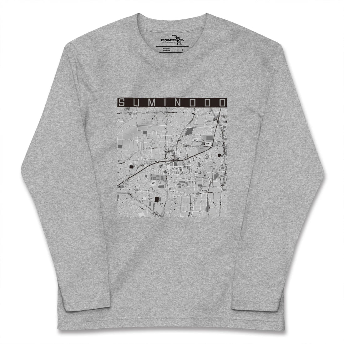 【住道(大阪府)】地図柄ロングスリーブTシャツ
