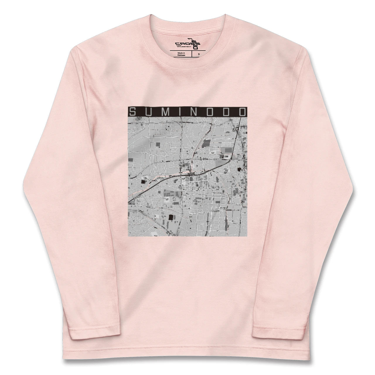 【住道（大阪府）】地図柄ロングスリーブTシャツ