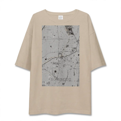 【住道（大阪府）】地図柄ビッグシルエットTシャツ