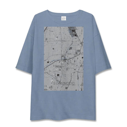 【住道（大阪府）】地図柄ビッグシルエットTシャツ