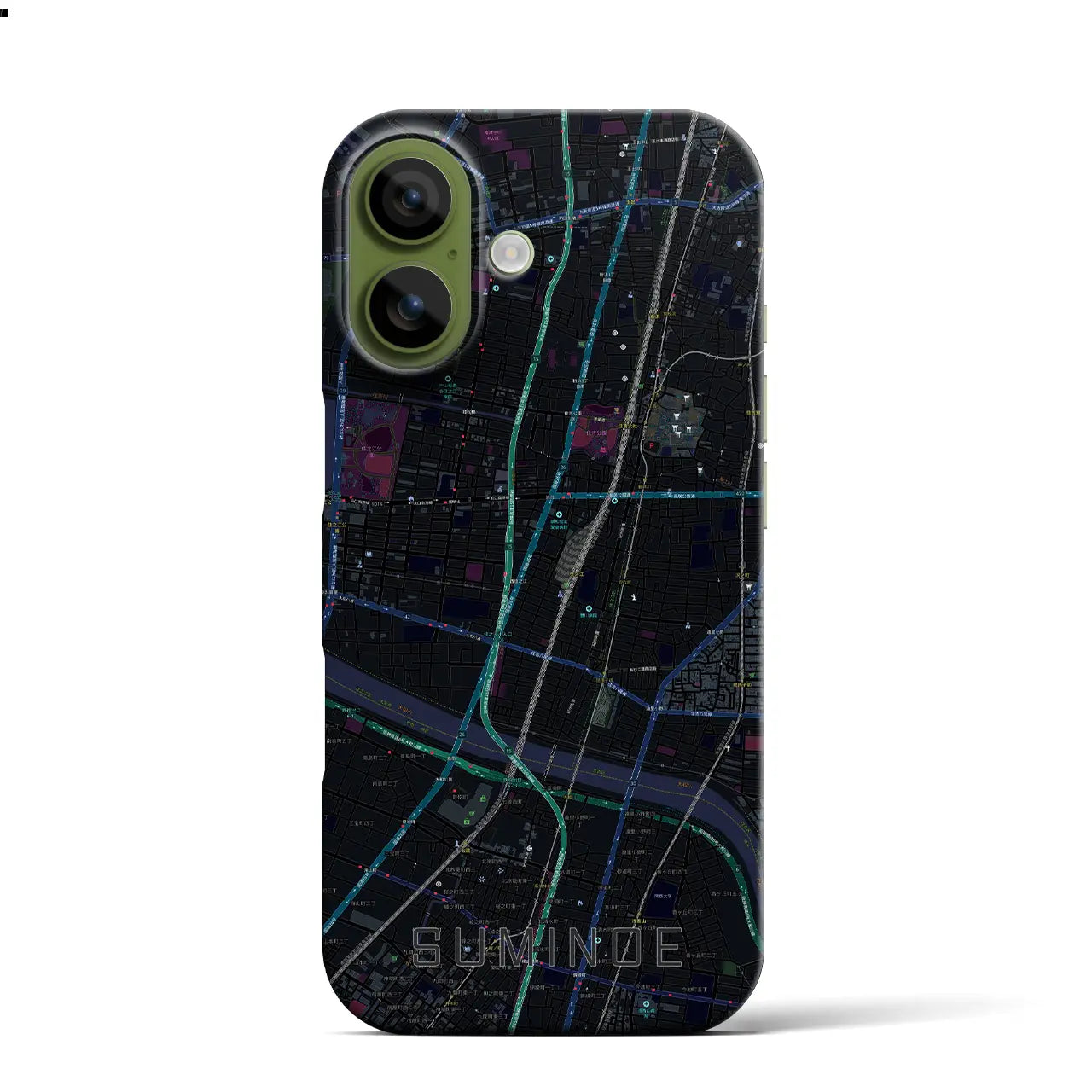 【住之江（大阪府）】地図柄iPhoneケース（バックカバータイプ）