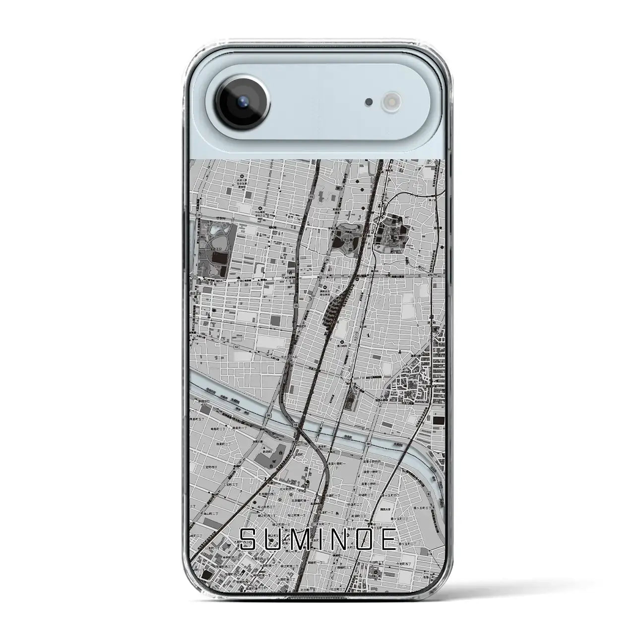 【住之江（大阪府）】地図柄iPhoneケース（クリアタイプ）