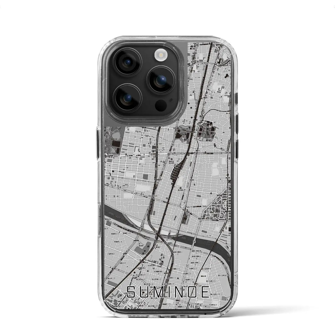 【住之江（大阪府）】地図柄iPhoneケース（MagSafeタイプ）