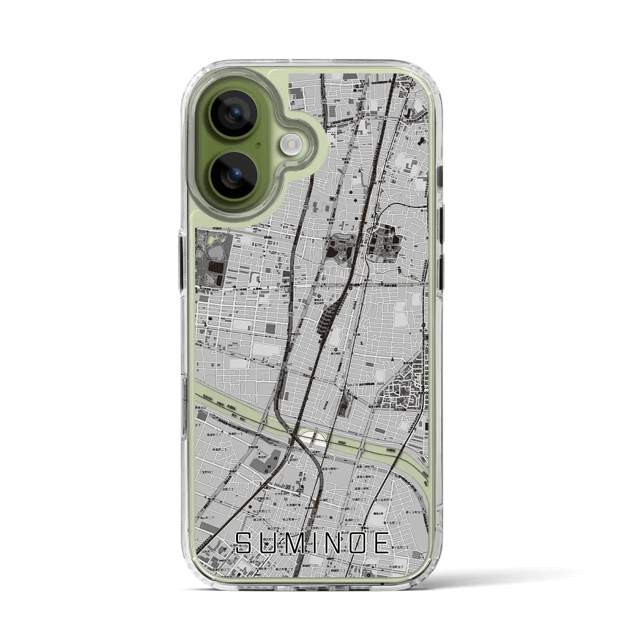 【住之江（大阪府）】地図柄iPhoneケース（MagSafeタイプ）