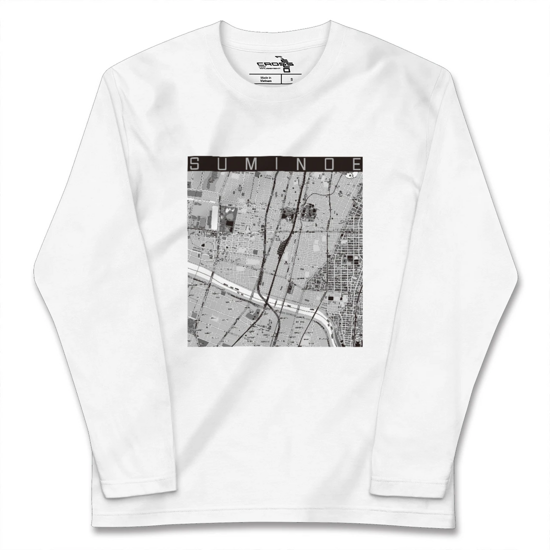 【住之江（大阪府）】地図柄ロングスリーブTシャツ