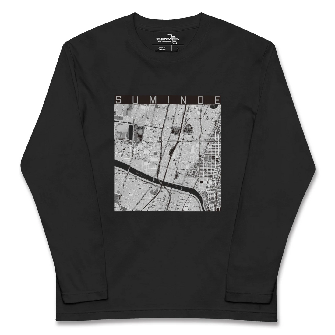 【住之江（大阪府）】地図柄ロングスリーブTシャツ