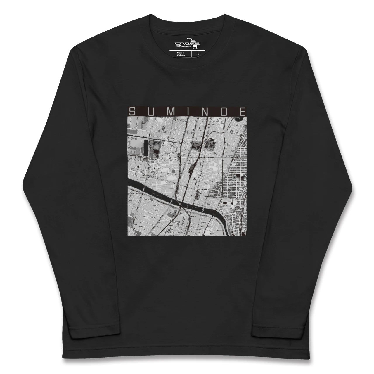 【住之江（大阪府）】地図柄ロングスリーブTシャツ